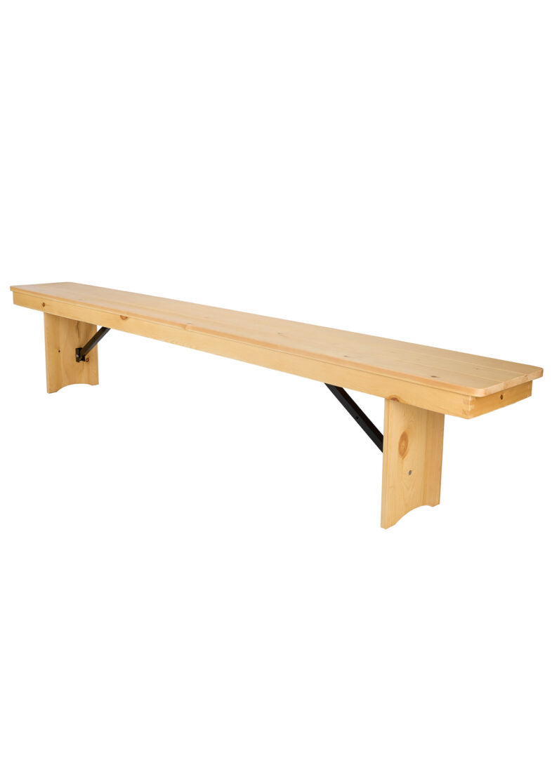 Natural 8 Foot (96″ x 12″) Rectangle Farmhouse Table Bench