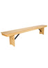 Natural 8 Foot (96″ x 12″) Rectangle Farmhouse Table Bench