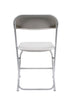 Samson Series White Plastic Folding Chair