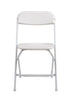 Samson Series White Plastic Folding Chair