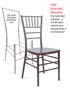 48 Chair Pack Fruitwood Steel Skeleton™ Resin Chiavari Chair