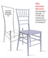 48 Chair Pack Silver Steel Skeleton™ Resin Chiavari Chair