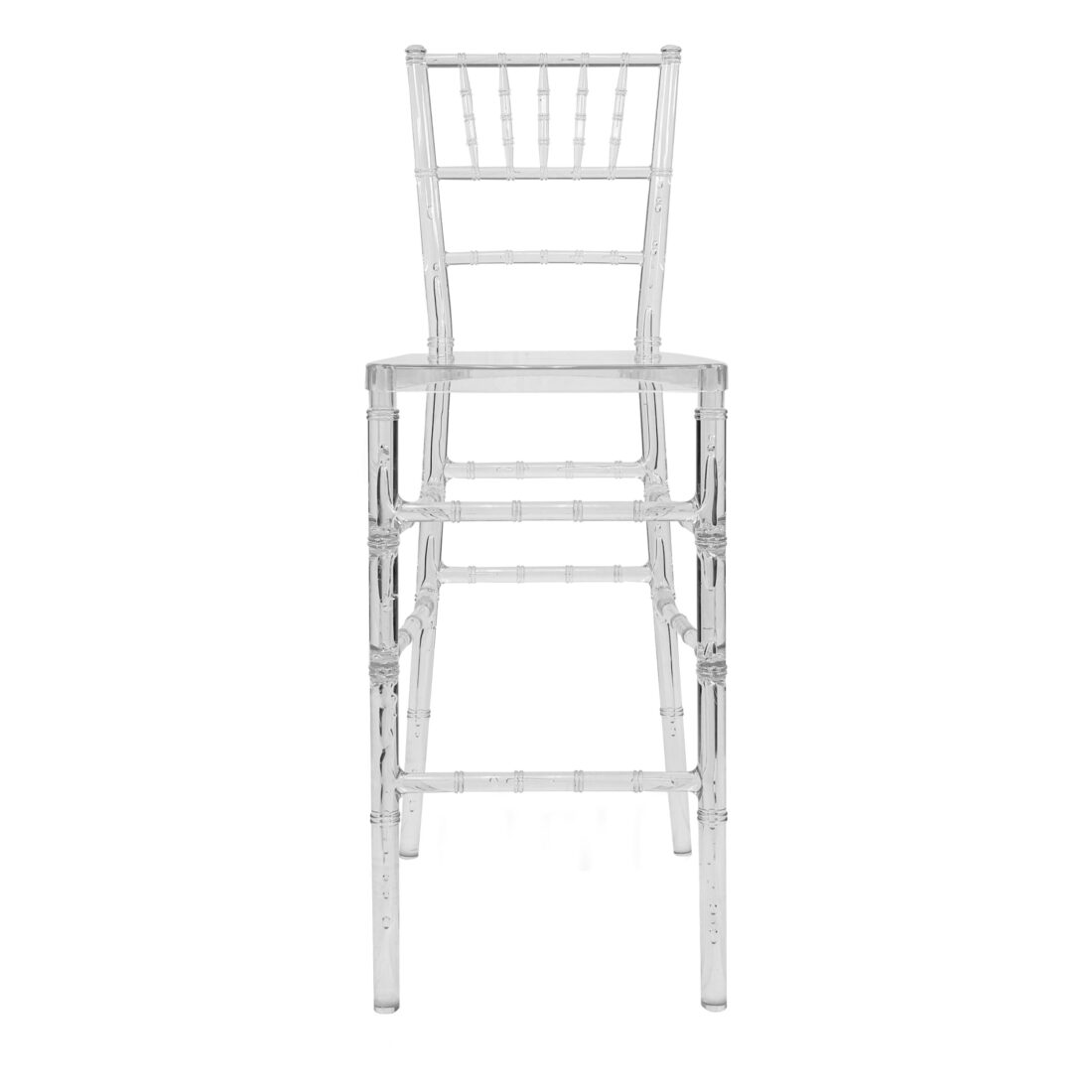 Clear Resin Chiavari Barstool by Chivari BCRC-ZG-T Front