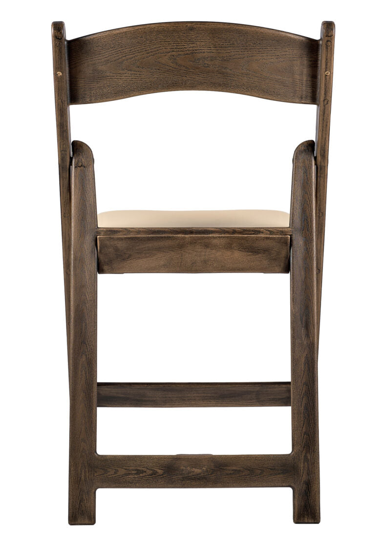 Fruitwood Resin Folding Chair with Tan Cushion CFRF-TAN-AX-T