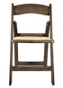 Fruitwood Resin Folding Chair with Tan Cushion CFRF-TAN-AX-T