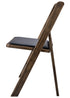 Fruitwood WoodGrain Brushed Wood with Black Seat Resin Steel Skeleton™ Folding Chair