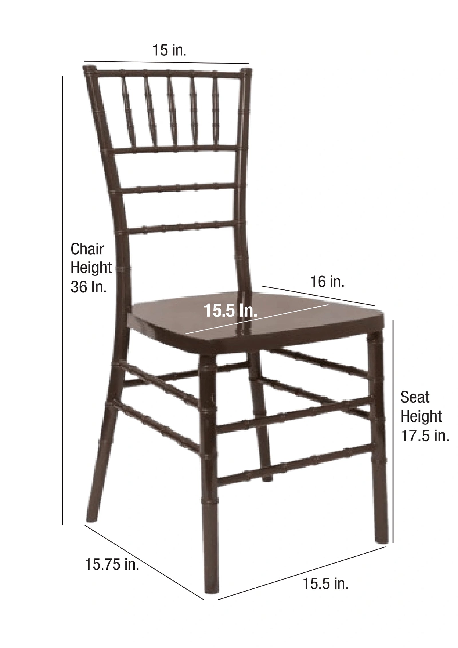 Fruitwood Resin Steel Skeleton™ Chiavari Chair