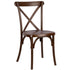 32 Chair Pack Fruitwood Steel Skeleton™ Resin Cross Back Chair