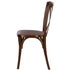 32 Chair Pack Fruitwood Steel Skeleton™ Resin Cross Back Chair