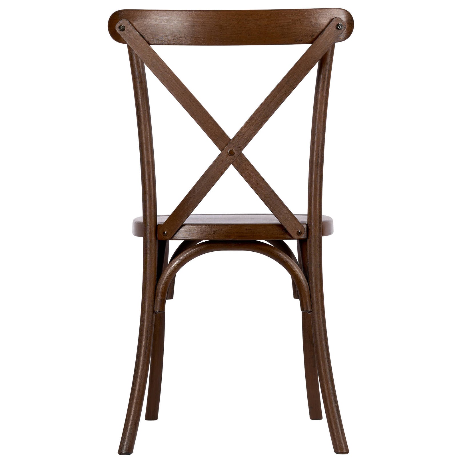 32 Chair Pack Fruitwood Steel Skeleton™ Resin Cross Back Chair