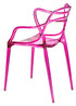 Fuchsia Clear Resin Orbit Chair