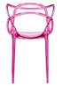 Fuchsia Clear Resin Orbit Chair