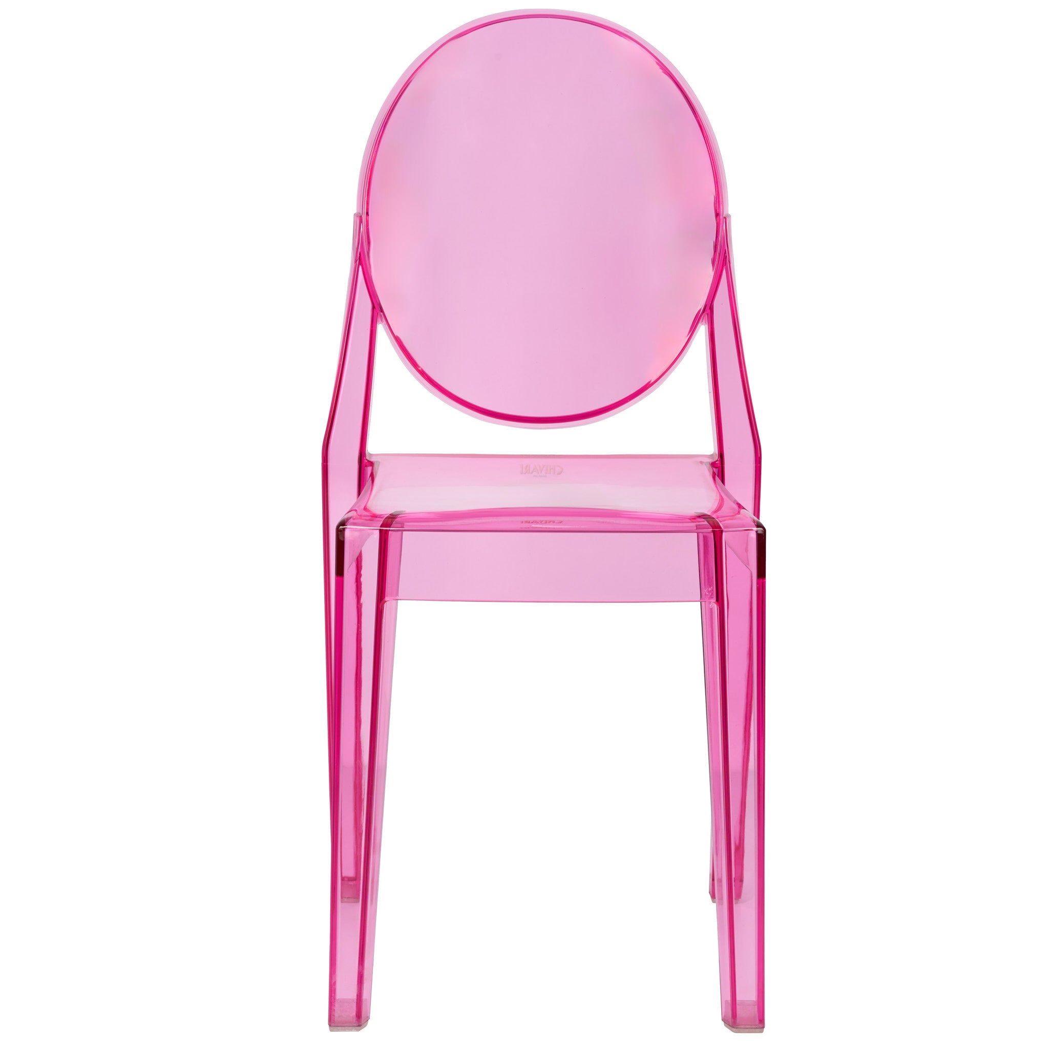 Fuchsia Resin Kids Victoria Ghost Chair (Per Chair Price Shown - Sold only in Quantities of 4)