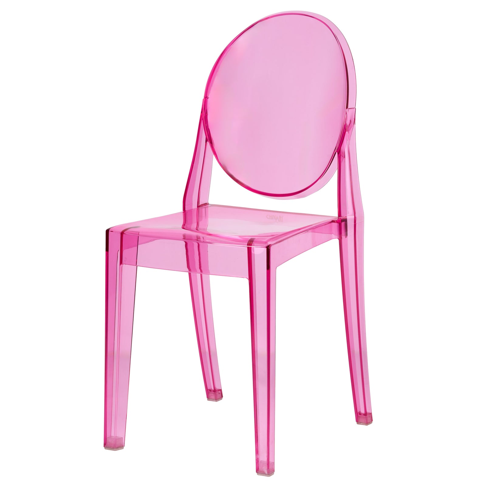 Fuchsia Resin Kids Victoria Ghost Chair (Per Chair Price Shown - Sold only in Quantities of 4)