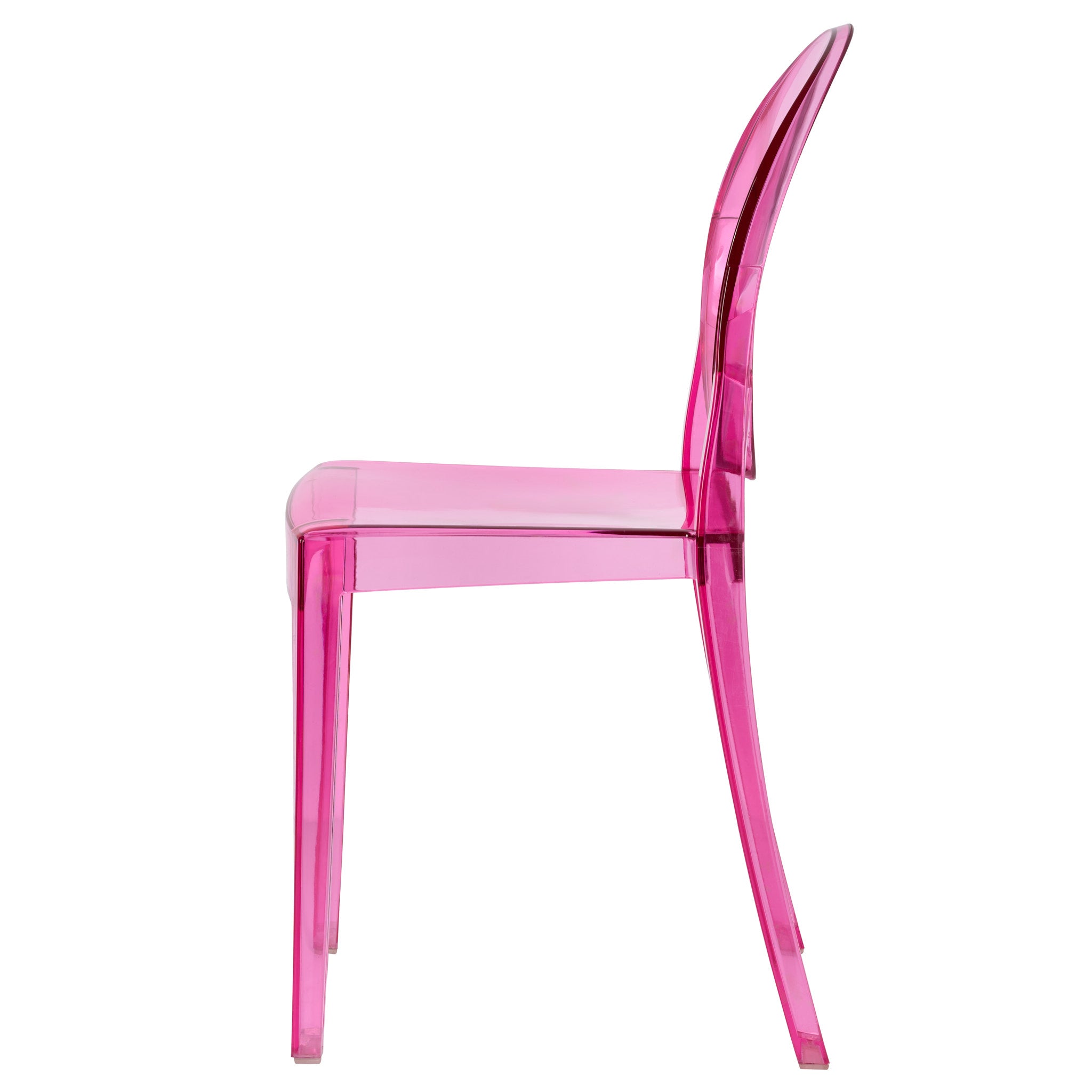 Fuchsia Resin Kids Victoria Ghost Chair (Per Chair Price Shown - Sold only in Quantities of 4)