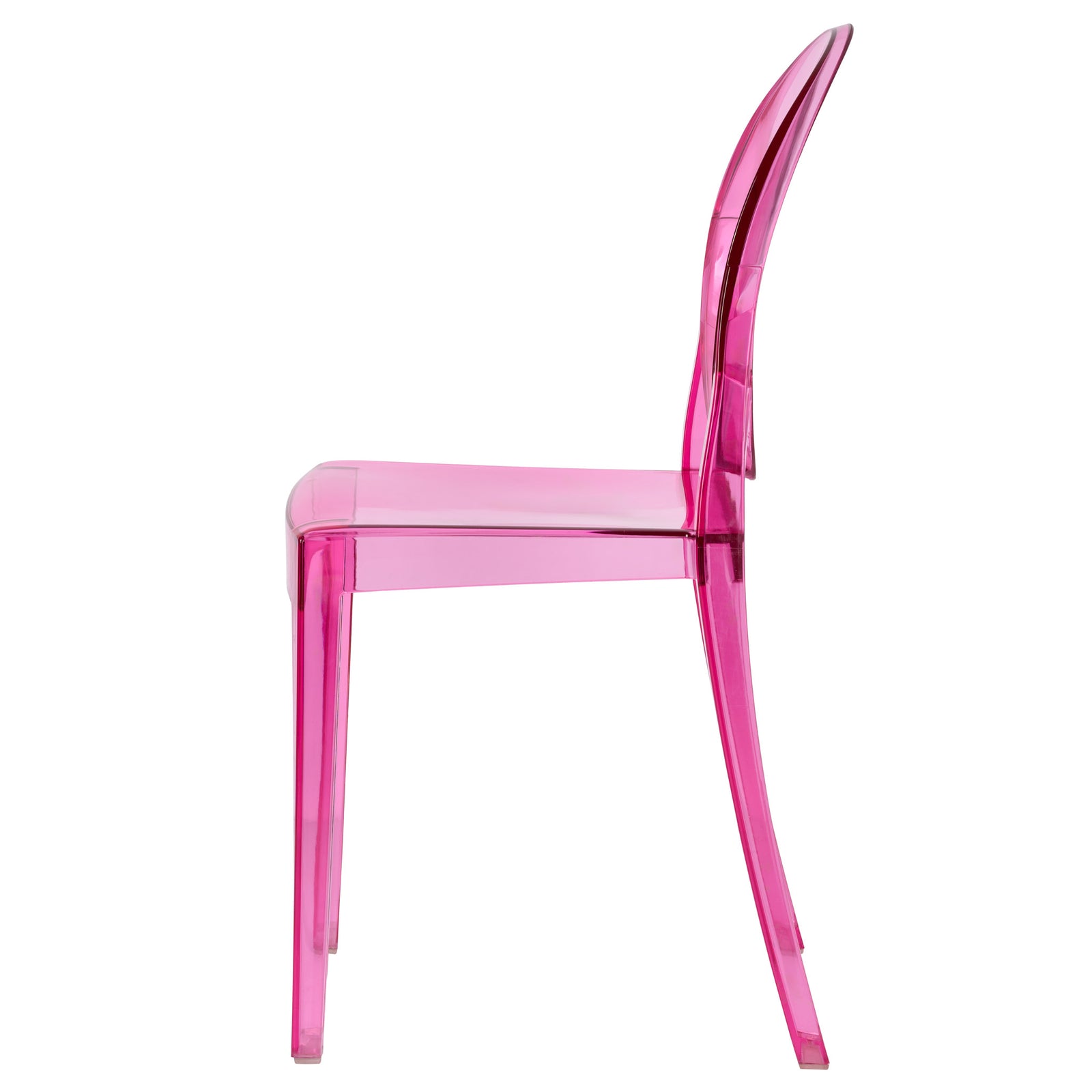 Fuchsia Resin Kids Victoria Ghost Chair (Per Chair Price Shown - Sold only in Quantities of 4)