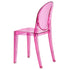 Fuchsia Resin Kids Victoria Ghost Chair (Per Chair Price Shown - Sold only in Quantities of 4)