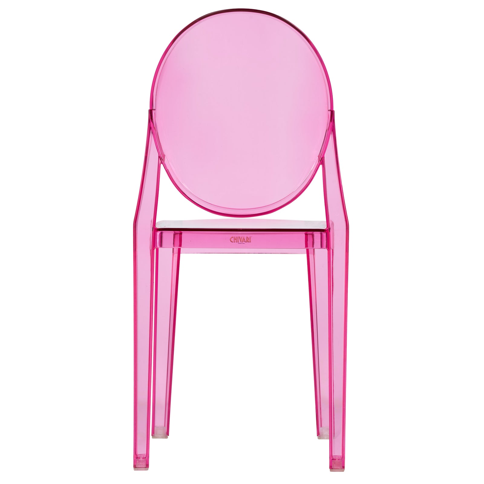 Fuchsia Resin Kids Victoria Ghost Chair (Per Chair Price Shown - Sold only in Quantities of 4)