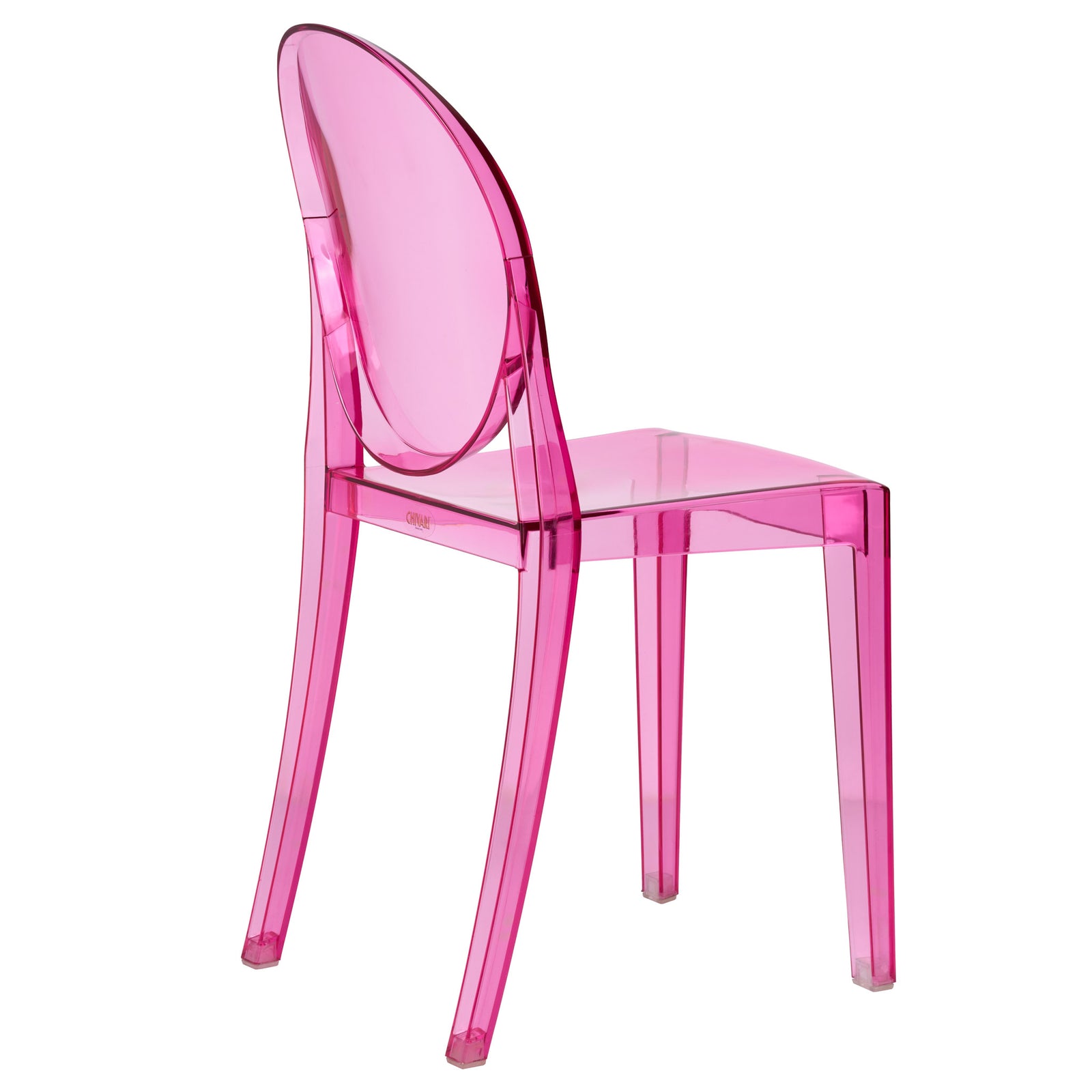 Fuchsia Resin Kids Victoria Ghost Chair (Per Chair Price Shown - Sold only in Quantities of 4)