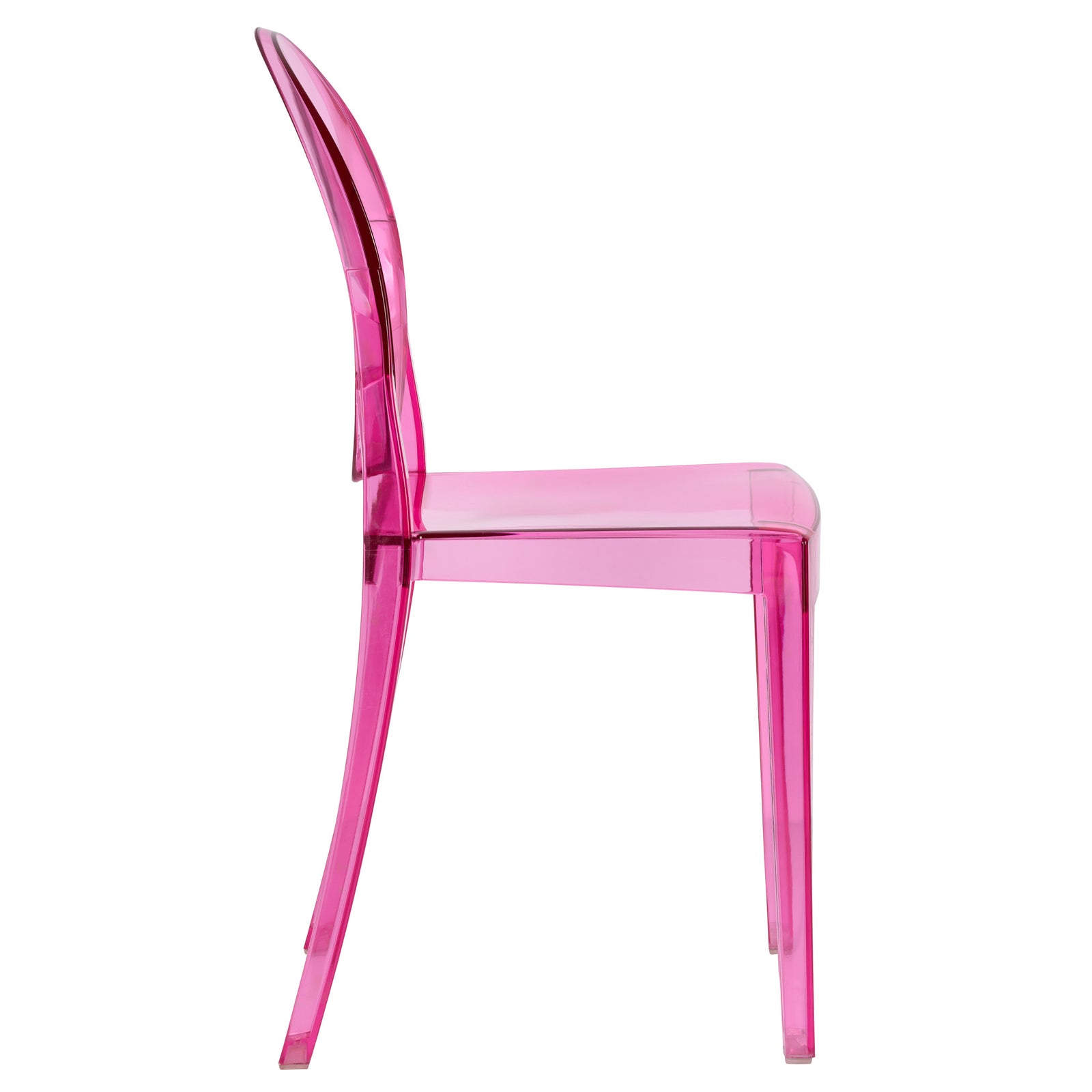 Fuchsia Resin Kids Victoria Ghost Chair (Per Chair Price Shown - Sold only in Quantities of 4)