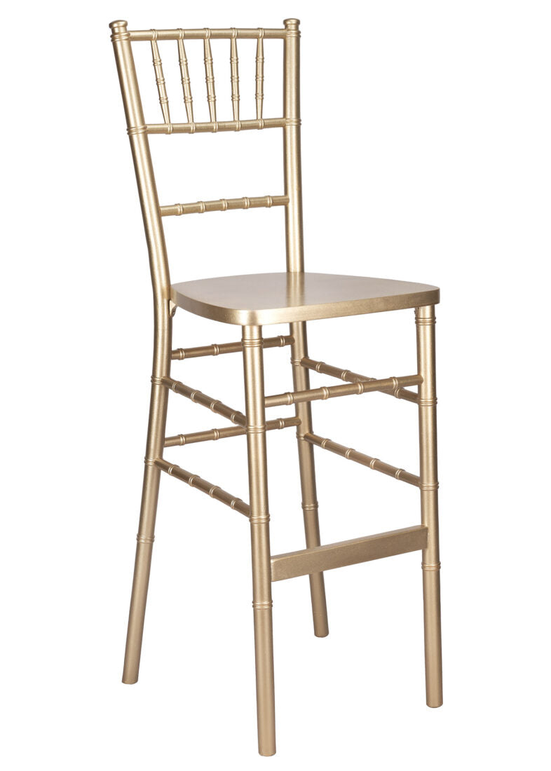 Sparkling Gold Glitter Champagne ToughWood Chiavari Bar Height Barstool BCWCHGSP-AX-T