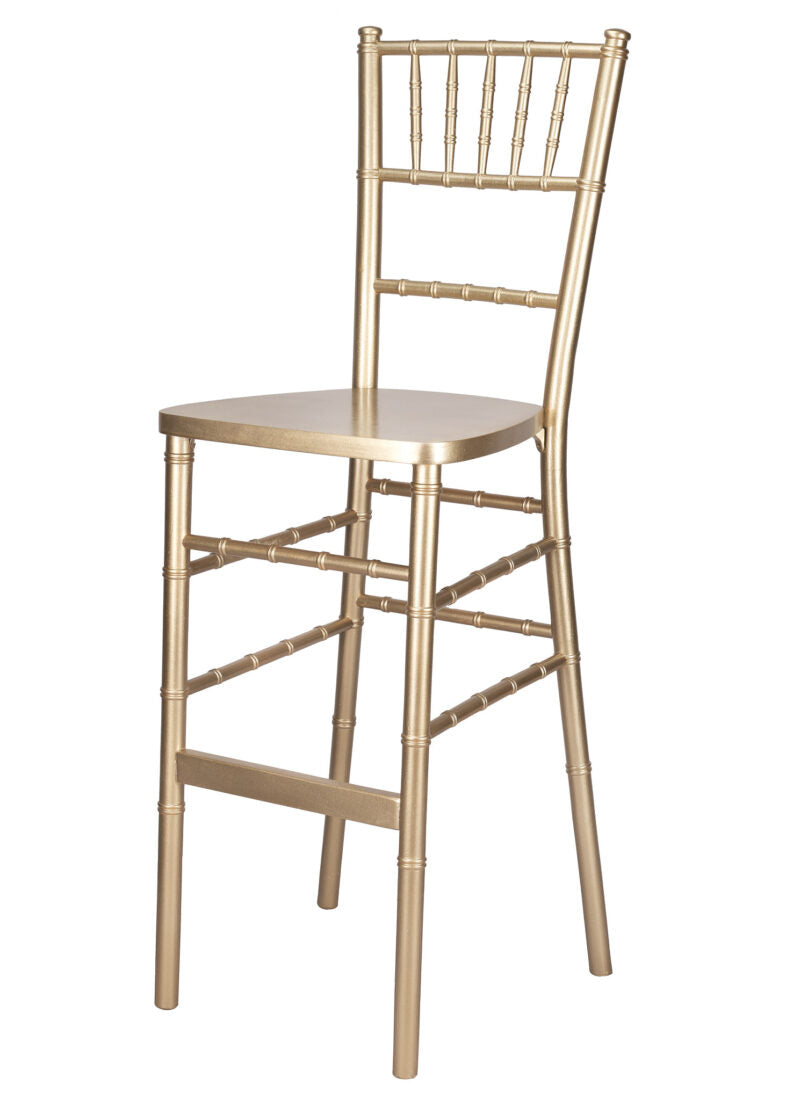 Sparkling Gold Glitter Champagne ToughWood Chiavari Bar Height Barstool BCWCHGSP-AX-T