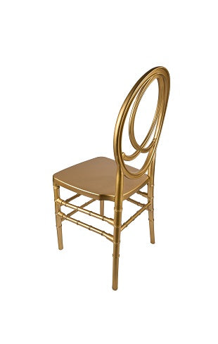 Gold Resin Infinity Chair Left Back by Chivari CIRG-ZG-T