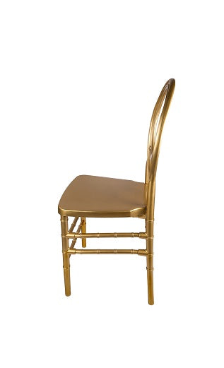 Gold Resin Infinity Chair Left by Chivari CIRG-ZG-T