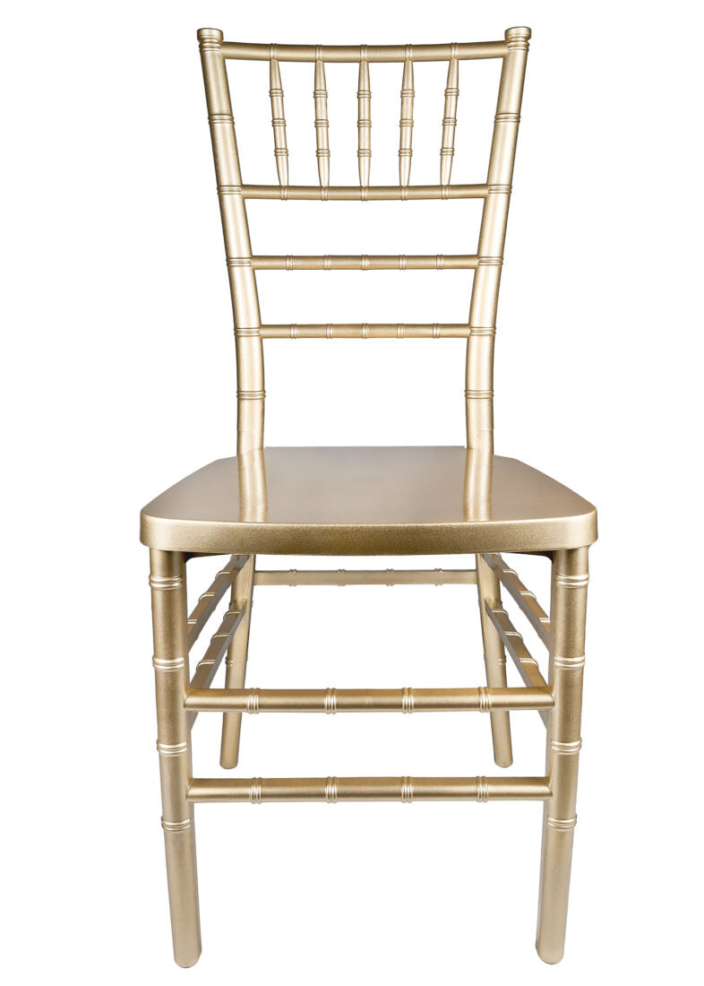 Gold ToughResin Monoframe Unassembled Chiavari Chair (Per Chair Price Shown – Sold only in Quantities of 4)