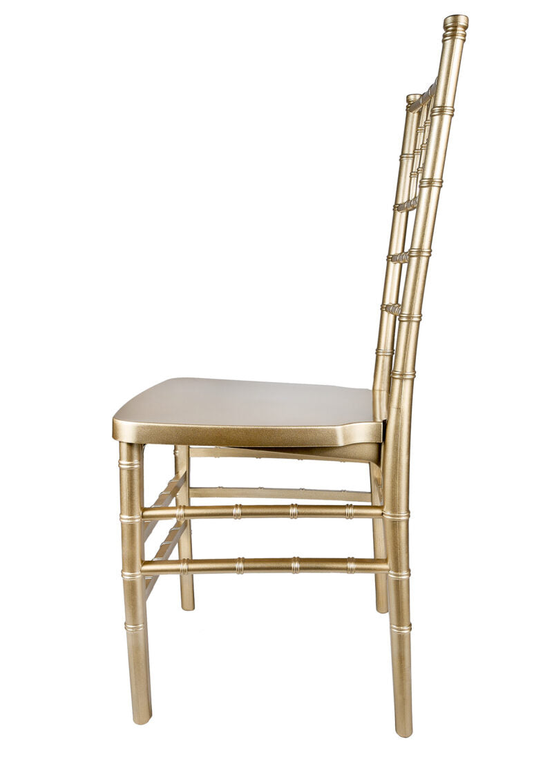 Gold ToughResin Chiavari Chair (Per Chair Price Shown – Sold only in Quantities of 4) Some Assembly Required