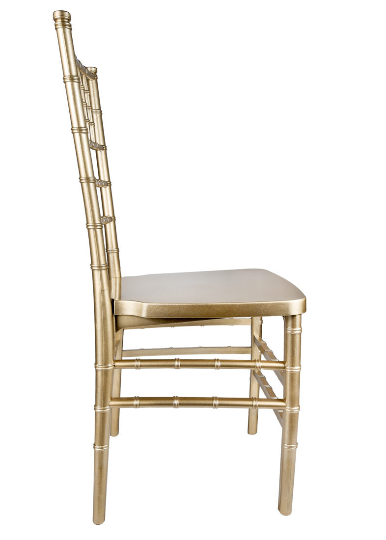 Gold ToughResin Chiavari Chair (Per Chair Price Shown – Sold only in Quantities of 4) Some Assembly Required