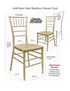 Gold Resin Steel Skeleton Chiavari Chair