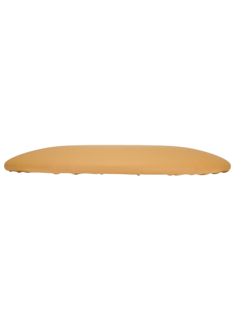 Butterscotch Gold Round Vinyl Panel Back Cushion