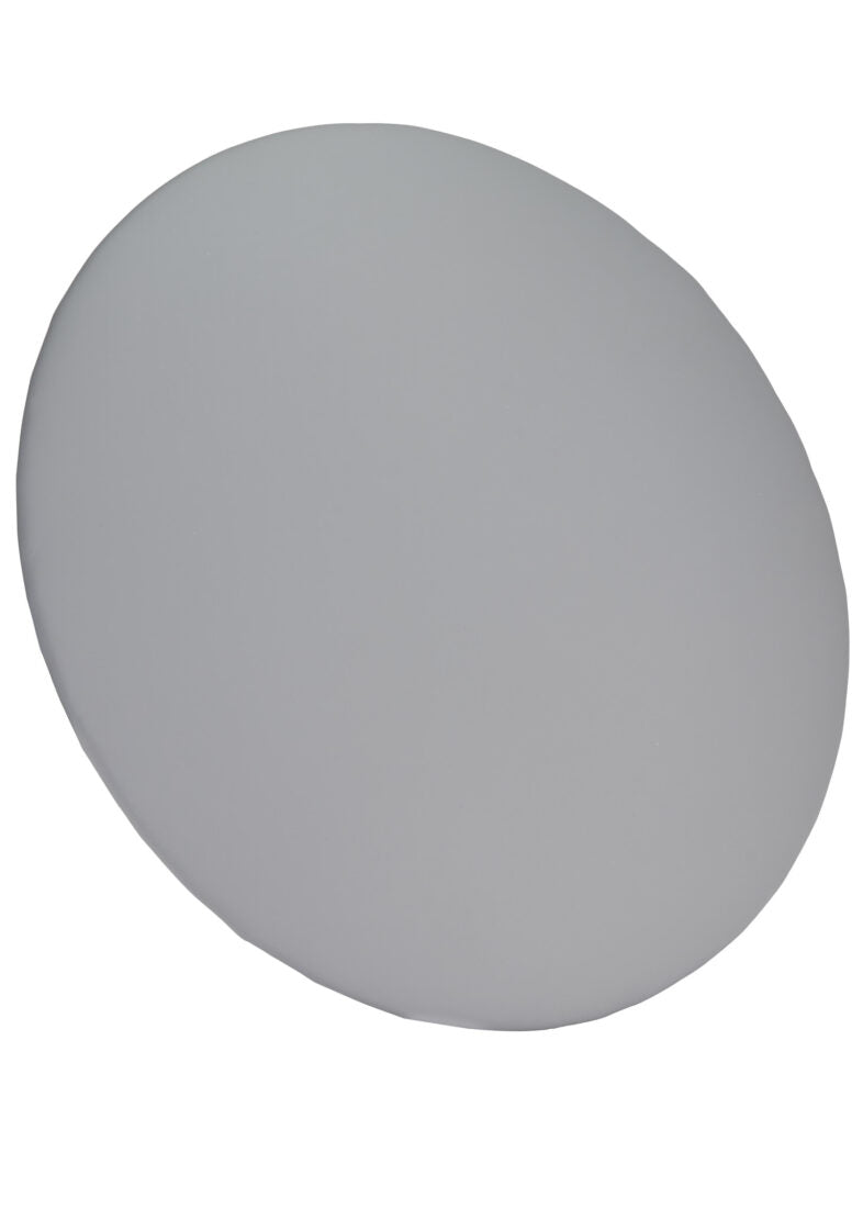 Cloudy Gray Round Vinyl Panel Back Cushion