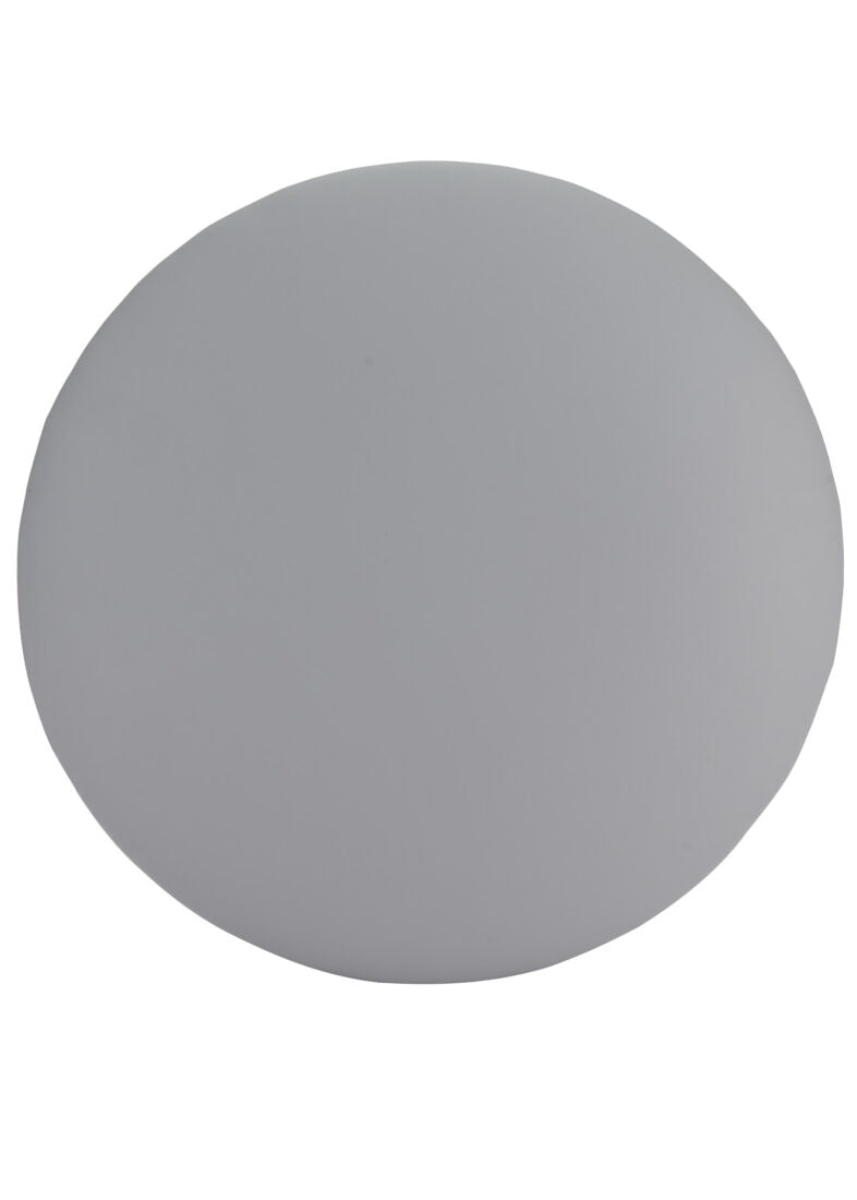 Cloudy Gray Round Vinyl Panel Back Cushion