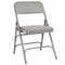 Gray Metal Folding Chair with Gray Vinyl Cushion (Per Chair Price Shown – Sold only in Quantities of 4)