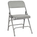 Gray Metal Folding Chair with Gray Vinyl Cushion (Per Chair Price Shown – Sold only in Quantities of 4)