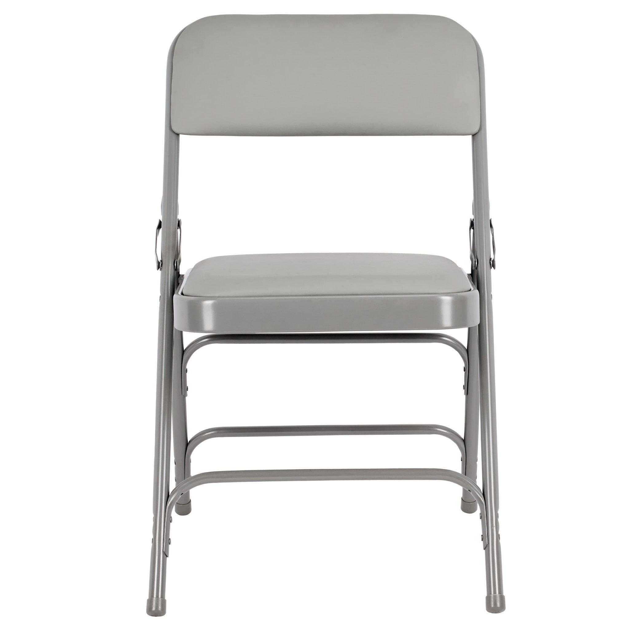 Gray Metal Folding Chair with Gray Vinyl Cushion (Per Chair Price Shown – Sold only in Quantities of 4)