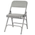 Gray Metal Folding Chair with Gray Vinyl Cushion (Per Chair Price Shown – Sold only in Quantities of 4)