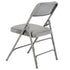 Gray Metal Folding Chair with Gray Vinyl Cushion (Per Chair Price Shown – Sold only in Quantities of 4)