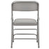 Gray Metal Folding Chair with Gray Vinyl Cushion (Per Chair Price Shown – Sold only in Quantities of 4)