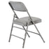 Gray Metal Folding Chair with Gray Vinyl Cushion (Per Chair Price Shown – Sold only in Quantities of 4)