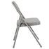 Gray Metal Folding Chair with Gray Vinyl Cushion (Per Chair Price Shown – Sold only in Quantities of 4)