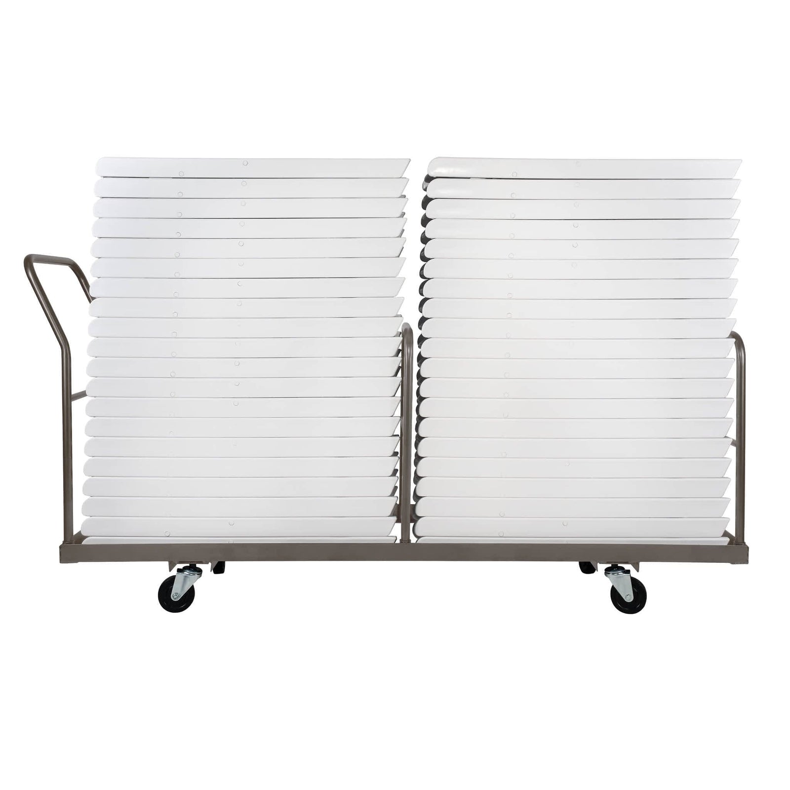 Extra Large Steel Folding Chair Cart for Poly Resin Bamboo and Wood Folding Chairs - Gray