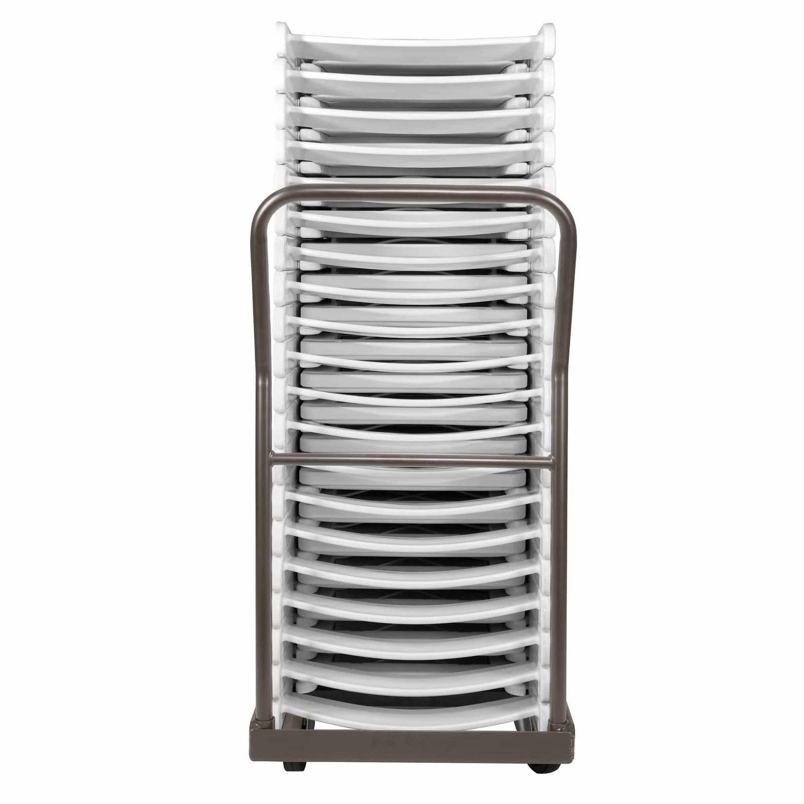 Extra Large Steel Folding Chair Cart for Poly Resin Bamboo and Wood Folding Chairs - Gray