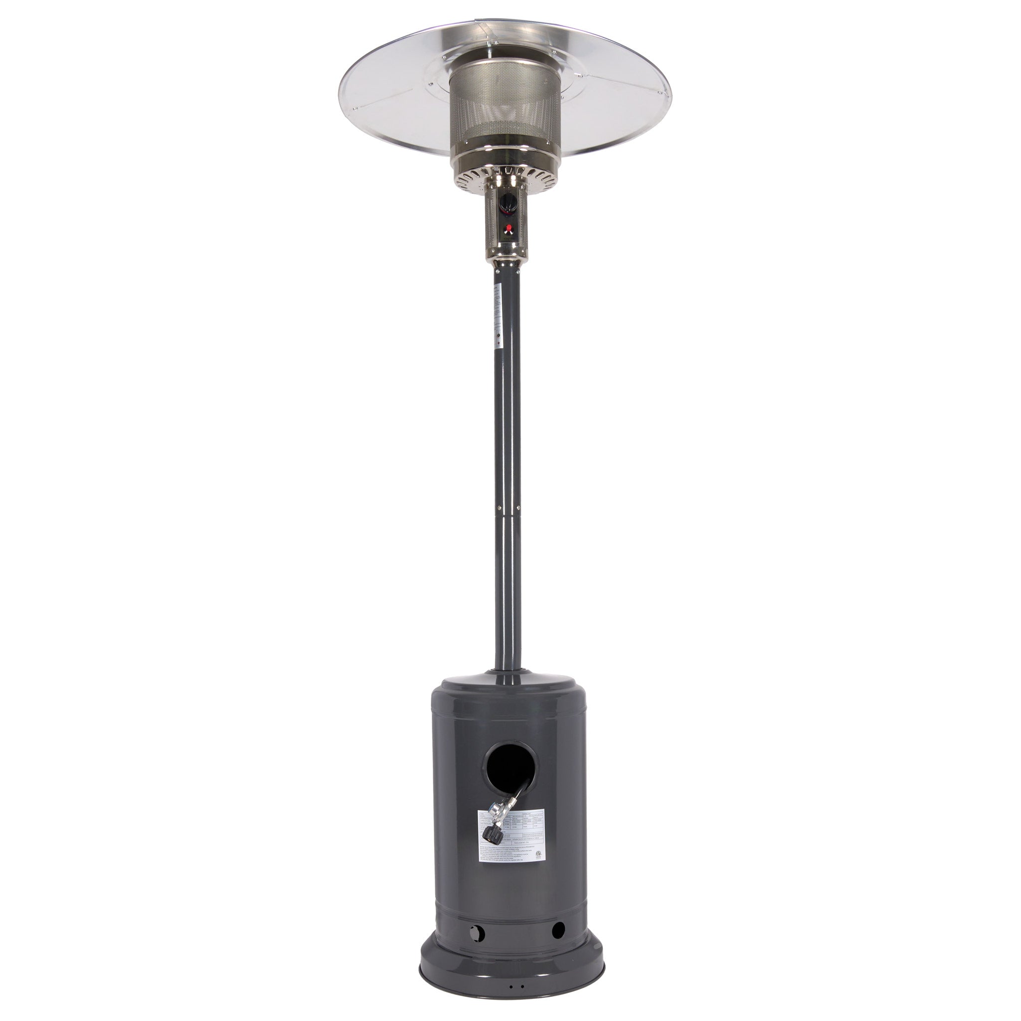 Gray Propane Standing Patio Outdoor Heater 41000 BTU