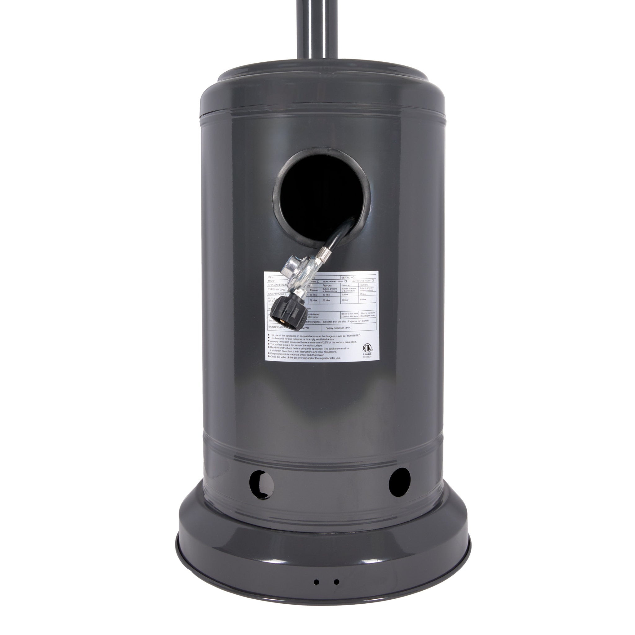 Gray Propane Standing Patio Outdoor Heater 41000 BTU