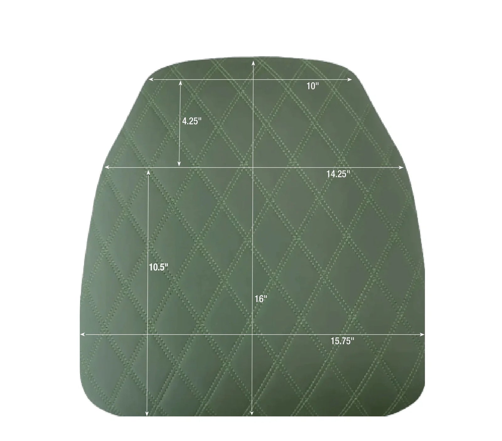 Hunter Green Vinyl Panel Back Chiavari Cushion with Bentley Stitching and SlipNot™ Technology