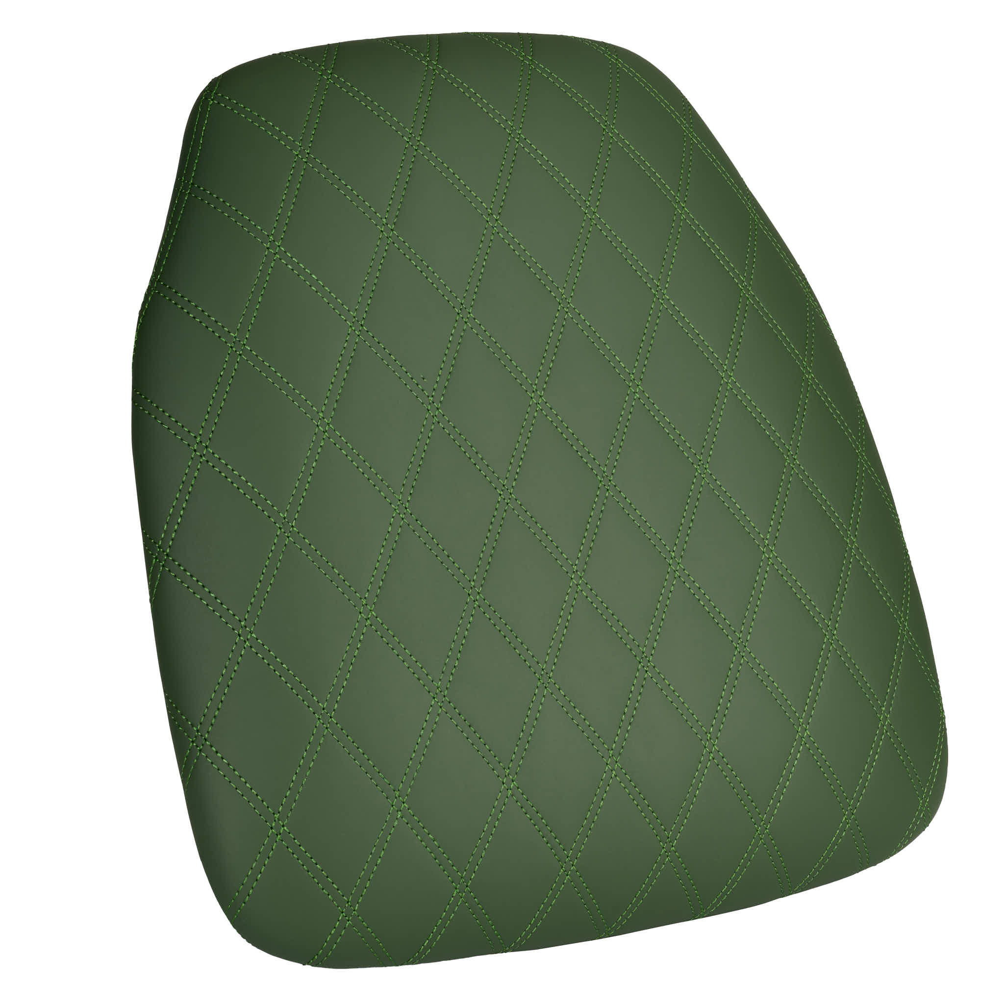 Hunter Green Vinyl Panel Back Chiavari Cushion with Bentley Stitching and SlipNot™ Technology