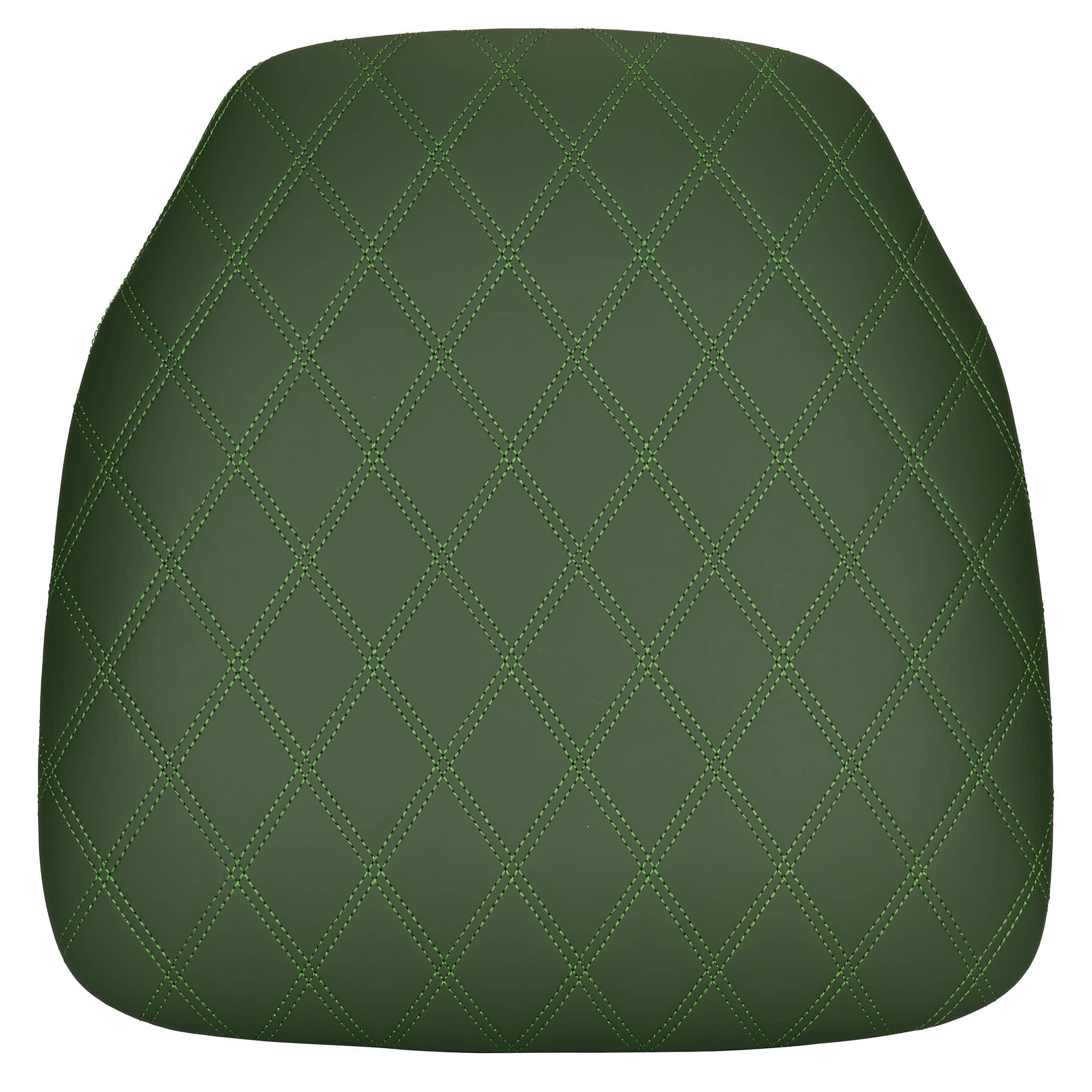 Hunter Green Vinyl Panel Back Chiavari Cushion with Bentley Stitching and SlipNot™ Technology